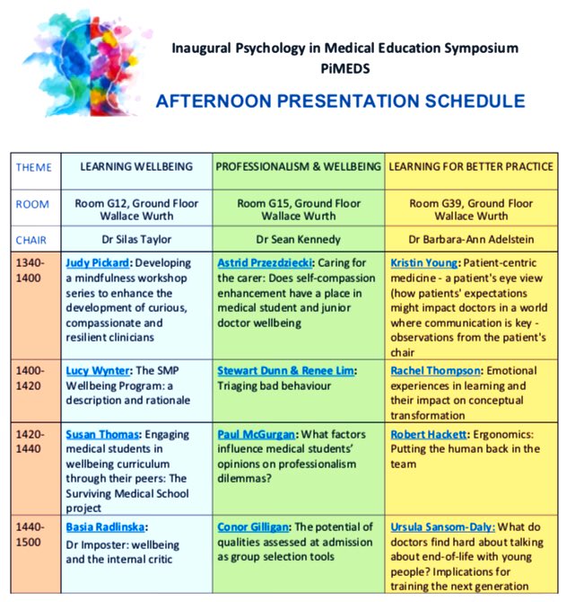 usansomdaly's tweet photo. Excited to be speaking at the 1st ever #Psychology in #MedEd symposium #UNSWPiMEDS today @UNSW 🤓 vital conversations to be having to improve #juniordoctors wellbeing &amp; #patient care. Wish I could clone myself to listen in the other concurrent sessions! #MedTwitter #ECRchat https://t.co/aU3TsyGR5H