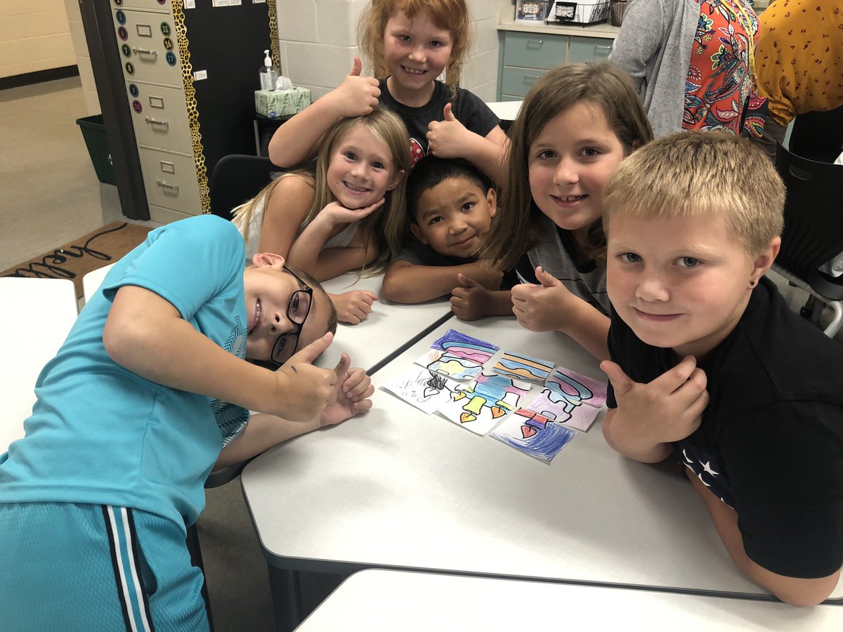 MrsBrenize's tweet photo. Today was all about #thinkinginterdependently through working together to solve a challenging puzzle. We took on different roles and faced many obstacles. But WE did it! Team work makes the dream work! #BSSDProud #OakFlatProud https://t.co/KyI0EDCl4Q