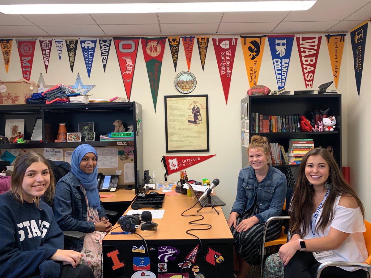SSLT members with our second podcast of the year with an interview of our Trinity admission rep Amanda, who is also a 2014 Stagg grad! We love our Charger alumni coming back to help current students! ⁦<a href="/StaggHighSchool/">Stagg High School</a>⁩ ⁦@ericolsen00⁩