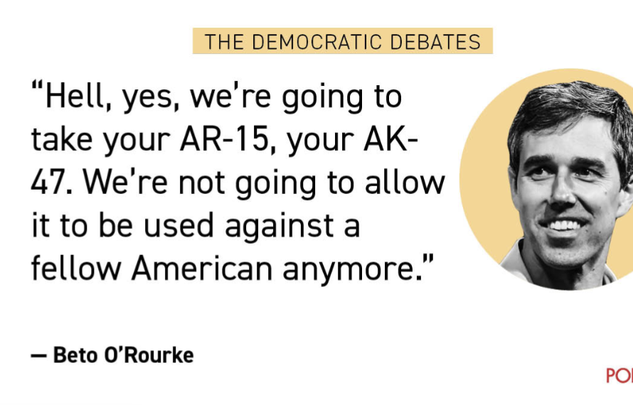 So far, <a href="/BetoORourke/">Beto O'Rourke</a> has taken the biggest swing of the night. #DemDebate