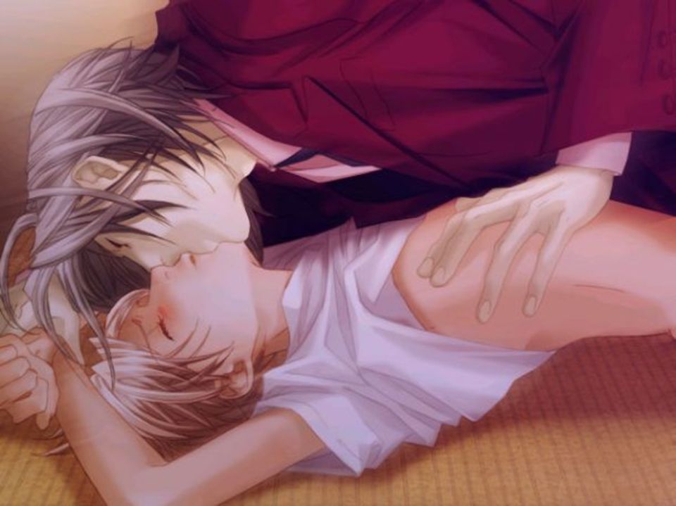 Boy and boy love in bed anime