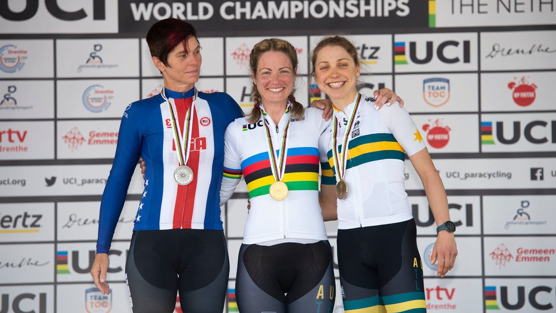 The Australian Para-cycling team have won 5 WORLD TITLES on the opening day of the 2019 <a href="/UCI_paracycling/">UCI Para Cycling</a> Road World Championships 🌈

Click here 👉 bit.ly/Cycling-Day-1 👈 to find out who they are.

📸 Casey Gibson / <a href="/CyclingAus/">CyclingAus</a>