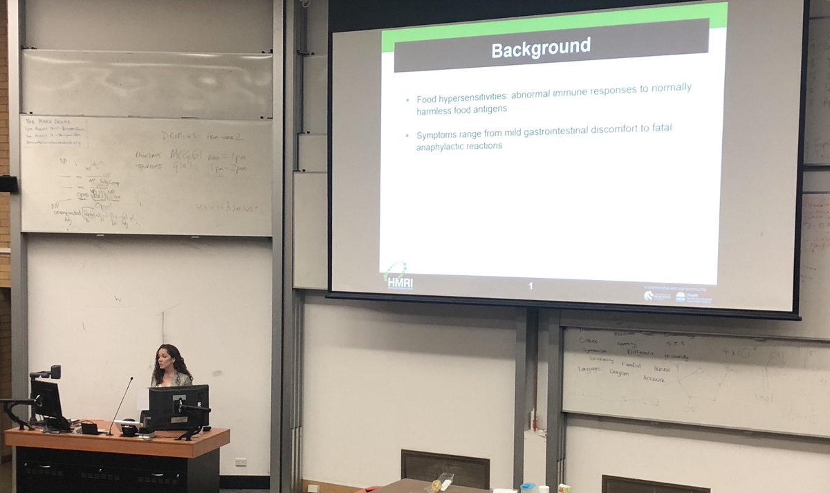 Very proud of our Honours student Jennifer Pryor who presented her plans for her project looking at antibiotic use and food hypersensitivity development this morning. She did so well! @PRCDigestHealth @simonkeely #digestivehealth