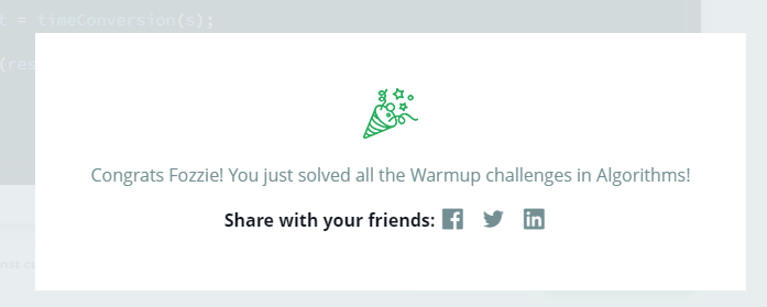 ___cpppppp's tweet image. Warmup - Time Conversion

刷了一整天终于把所有热身题刷完了

大家晚安