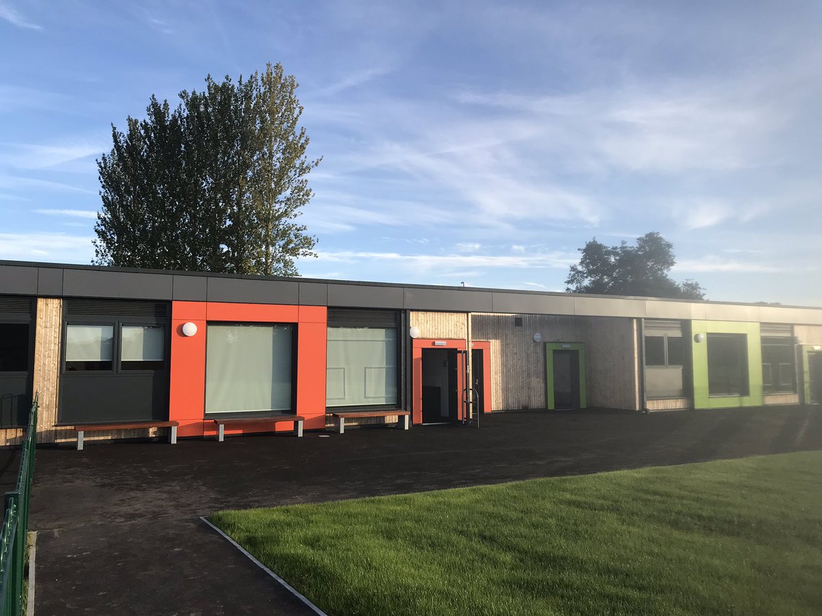 HackwoodAcademy's tweet photo. I asked the children what they liked best about the new building. They said they loved all the colours outside and in. Well done Lungfish @LFarchitects you got this exactly right for our children. https://t.co/GffTK6ZnYi