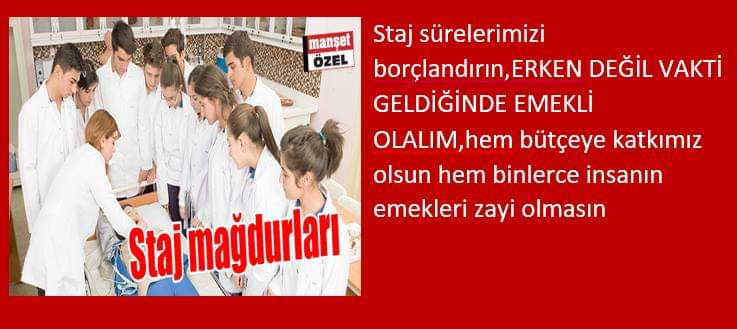 Bir mağduriyeti giderirken yeni bir mağduriyetin tarafınızdan yaratılmayacağına inanıyoruz.Stajyer ve çıraklar haklarını sizin elinizle almalıdır.Size güveniyoruz,bu mağduriyeti bitirin artık #stajsskbaşlangıcıolsun <a href="/tcbestepe/">T.C. Cumhurbaşkanlığı</a> <a href="/RTErdogan/">Recep Tayyip Erdoğan</a>