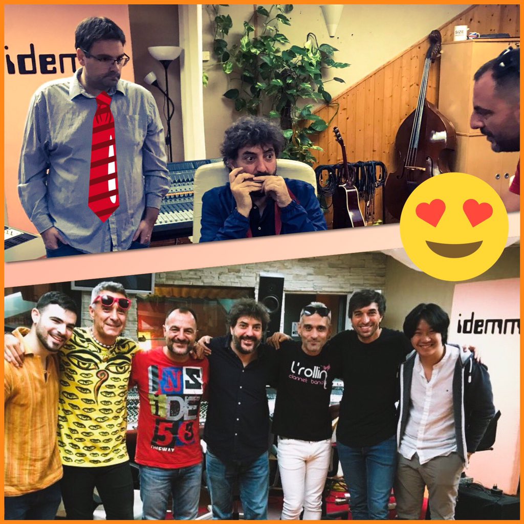 In love con el proyecto de <a href="/lrollinband/">L'Rollin Band</a> , nos vestimos con nuestras mejores galas porque, esta vez,  han venido acompañados por el gigante #AntonioSerrano. Samuel D'hers a los mandos de la nave. ¡Muy #FelizFinde finde everyone! 🎉🙂 #recordingstudio #clarinetes #musicismylife