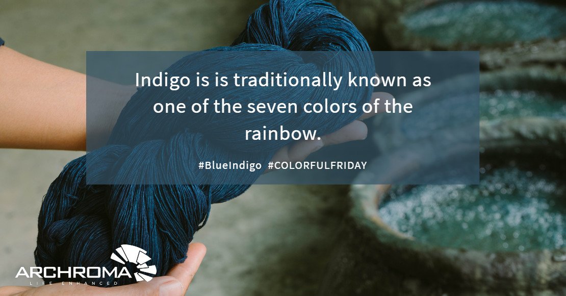 archromagroup's tweet photo. How about this color fact to help start your weekend right?
#ColorfulFriday #indigo #ColorFact https://t.co/3K02IEyabS