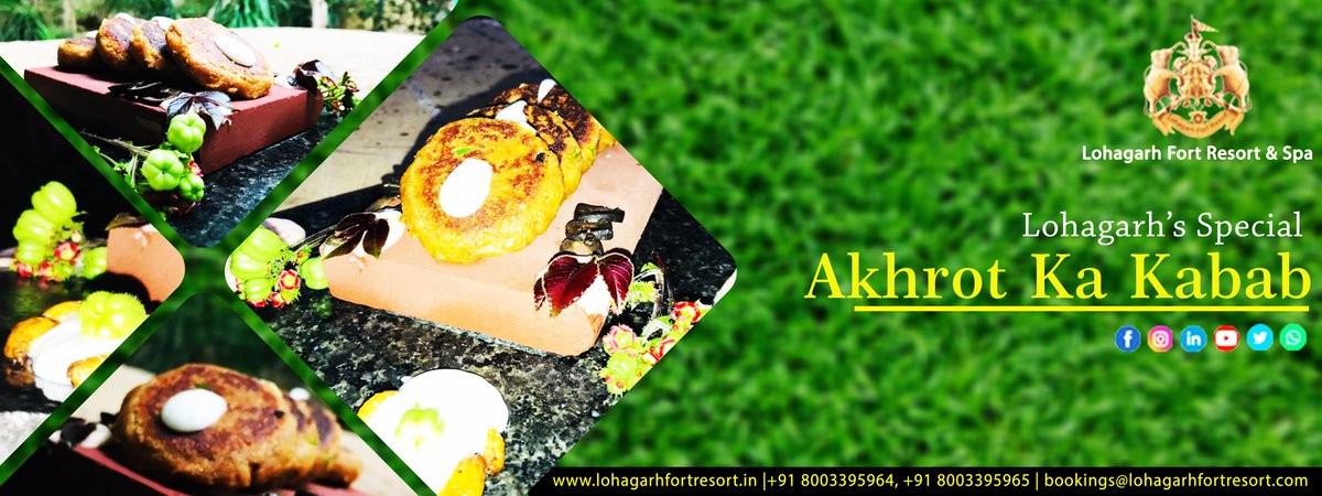 lohagarhgroup's tweet photo. Lohagarh Fort Resort Presenting Special "AKHROT KA KABAB"😍
Know all about our food and hospitality here: https://t.co/33I1RlgIs2👈
.
For Bookings,☎️Call us at +91 8003395964 &amp; 8003395965
#lohagarhfortresort #bestresortinjaipur #resort https://t.co/mVlLcCDCTn