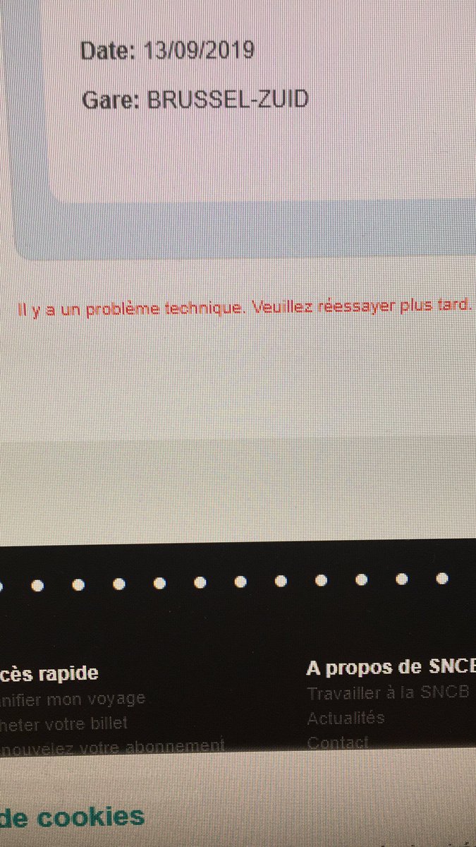 LouisPingot's tweet photo. @SNCB pas moyen signaler un sac perdu sur le site :( j’ai oublié mon sac bleu dans le train P7803 à 8h22 à Bruxelles-Midi ... auriez-vous un autre point de contact ? https://t.co/2jftPl3rty