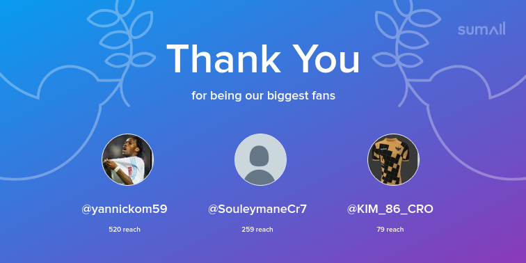 jeyspeed's tweet photo. Our biggest fans this week: yannickom59, SouleymaneCr7, KIM_86_CRO. Thank you! via https://t.co/wT3fJ1KSY3 https://t.co/827vkSuGPp