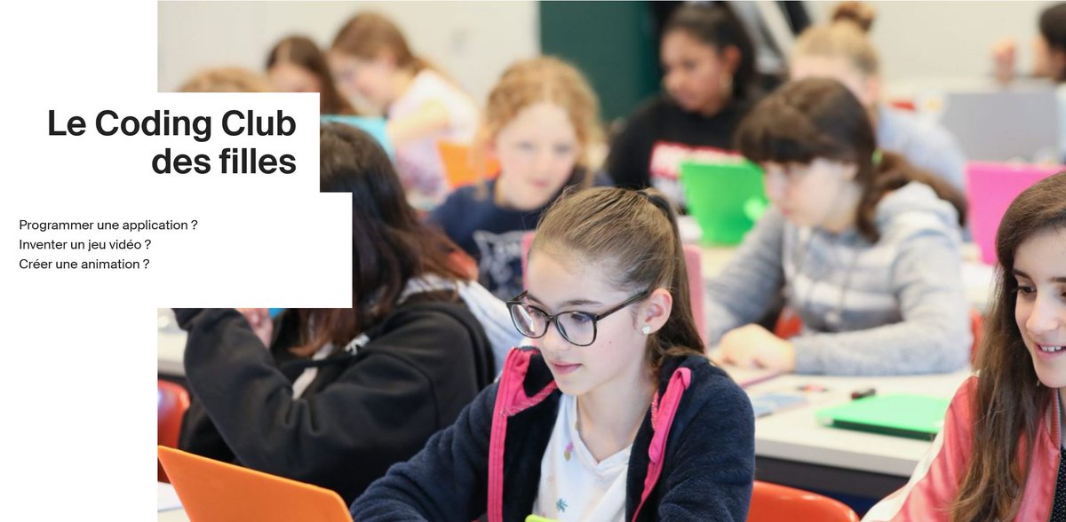 EBG_BFEG_UFU's tweet image. Soutenu par le @EBG_BFEG_UFU: Coding club des filles, ateliers pour les filles de 11 à 15 ans, 21.09. à l'@EPFL  bit.ly/2jUpFy6 #codingclubdesfilles #girlsintech #womencoding