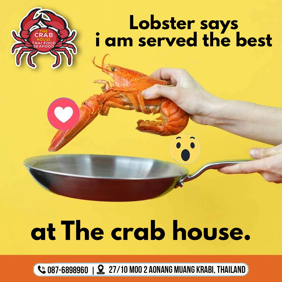 #Lobster says i am served the best at #TheCrabHouse👌
Order Now: 🤙087-6898960 ⏭️27/10 moo 2 Aonang Muang Krabi, Thailand
#yummy #ThaiFood #mustTryFoodAoNang #DeliciousSeafood #thaifood #thaigreencurry #eggplantandtofu #manggostickyrice #lunchdate