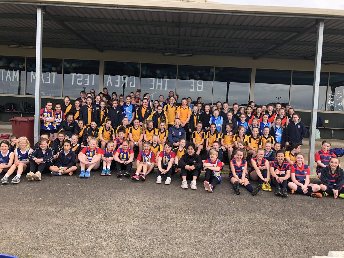 Geelong Cats AFLW player Georgia Clarke visits Noorat today to encourage girls involved in the Corangamite PS AFL 9’s Gala Day