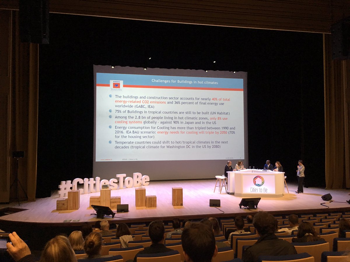 « L’usage de la climatisation risque de tripler d’ici 2050 » Dominique campana <a href="/ademe/">ADEME</a> #citiestobe <a href="/coolroof_fr/">Cool Roof France</a>