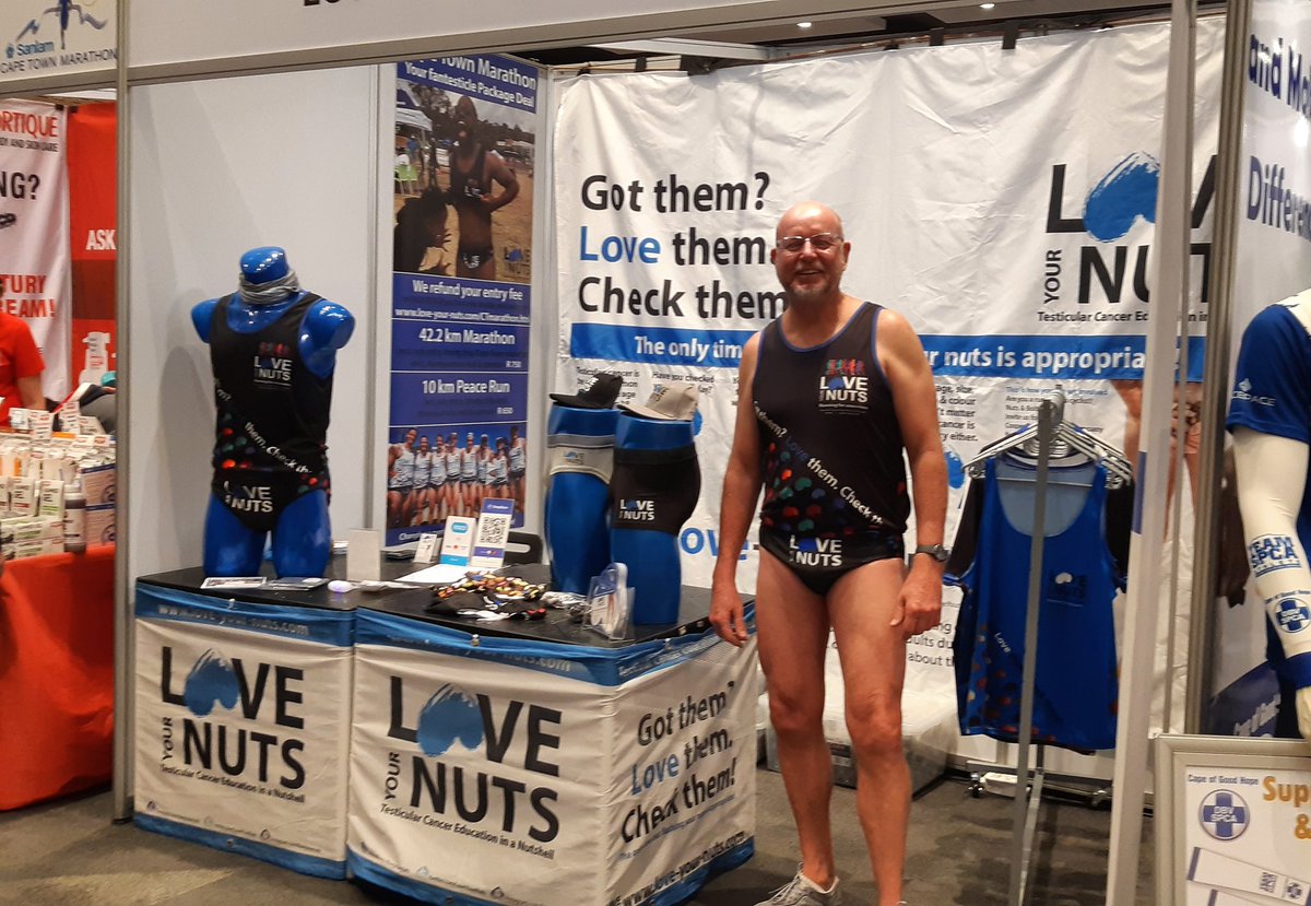 Come and say hi at our stand at <a href="/CTMarathon/">Cape Town Marathon</a> expo. We've got educational nuts to feel how #testicular #cancer feels. Be ballsy and join #loveyournuts team to raise awareness!
#run4change #runforcharity #ctmarathon #marathon 
Changing a man's behaviour one nut at a time