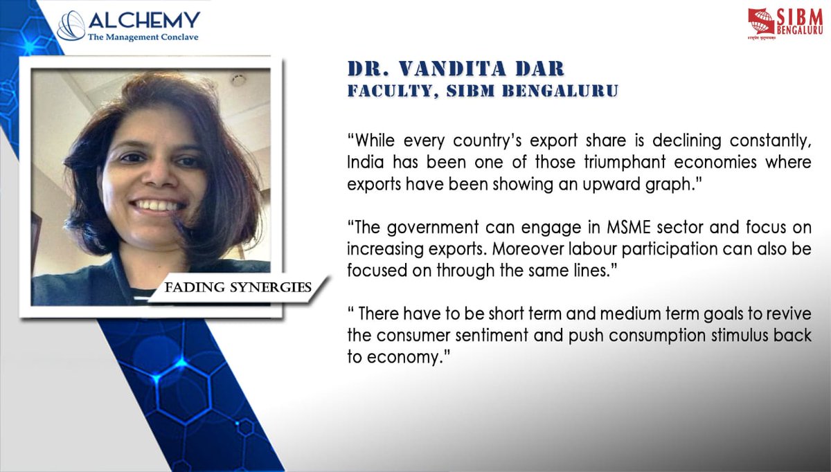likhar_nandini's tweet photo. The scintillating personality of #SIBMB #Alchemy2019 #AlchemyAtSIBMB https://t.co/bkbz9Fr431