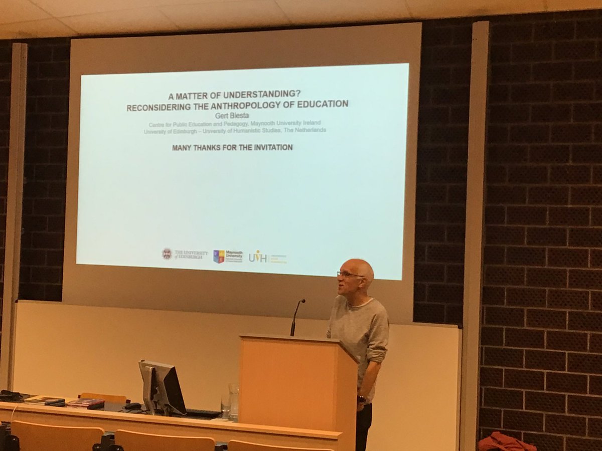 ProfArleneHH's tweet photo. An exciting morning for me! @gbiesta is the final keynote speaker at #RiS7 in Ghent & is talking about ‘A matter of understanding? Reconsidering the anthropology of education’. Gert’s work influenced my doctoral research on #Classical #rhetoric and #CurriculumforExcellence https://t.co/VptDK1yKOy
