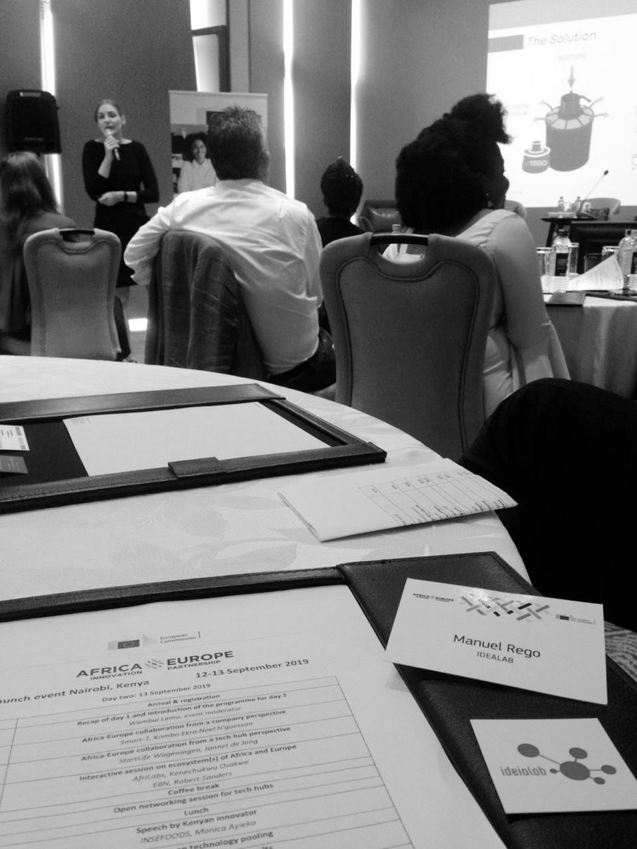 ideialabmz's tweet photo. Today we are at this new and very interesting initiative… African Europe Innovation Partnership #AEIPNairobi2019 in Nairobi Kenya. Building #entrepreneurial ecosystems & partnerships amongst the different hubs and #startups from both continents. #AEIP4Innovation https://t.co/JQZWLNgedO