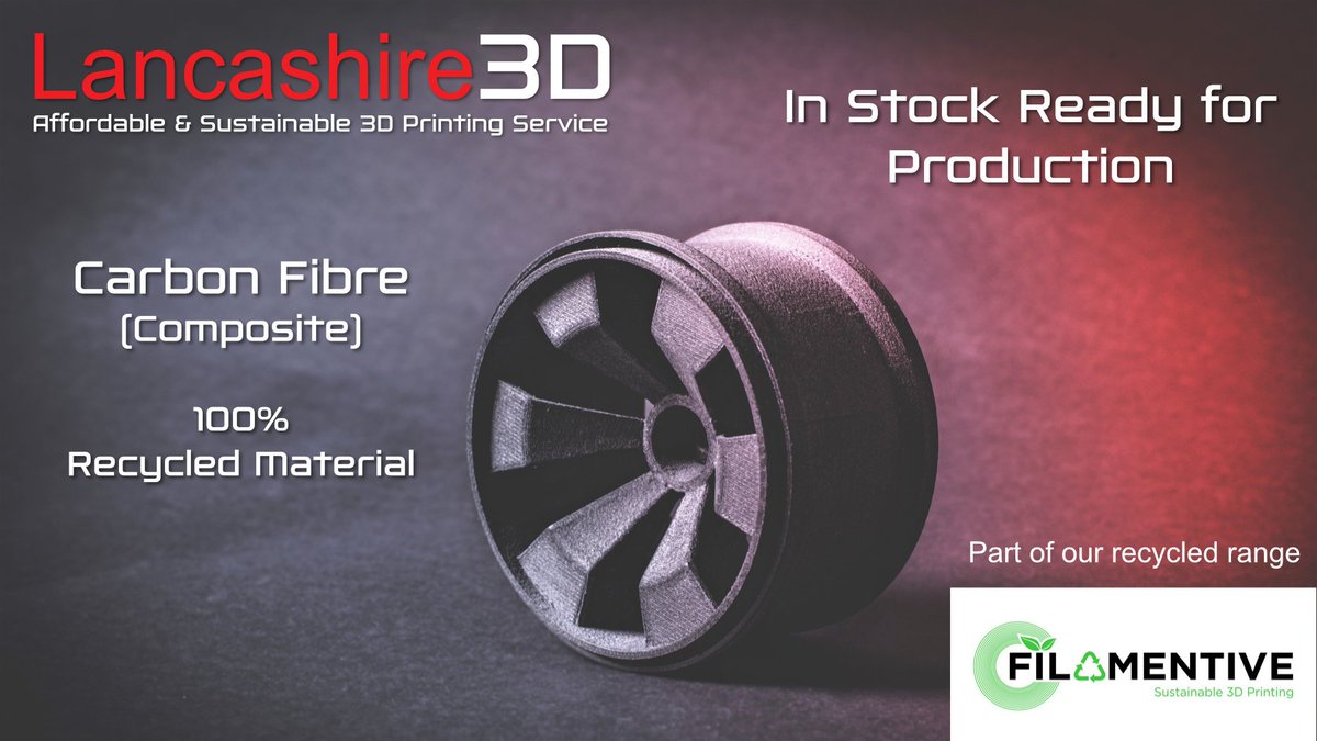 Tough, #Affordable and #sustainable! Functional #3DPrinted #CarbonFibre  is ready for #Production today. Contains 100% #Recycled Material #RecycledPlastic.   #3DPrinting service you can trust.

#recycling #CircularEconomy #RecycledPlastic