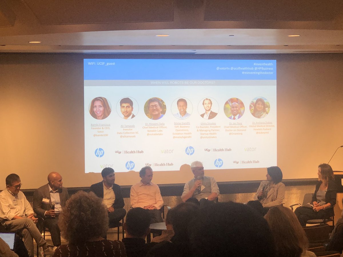 “When will robots be our doctors?”, stimulating discussions at UCSF continue with @bambi100, @dubeymd, @altamaseb, @notablelabs, @malayhgandhi, @unitystoakes, @Driantong, #inventhealth