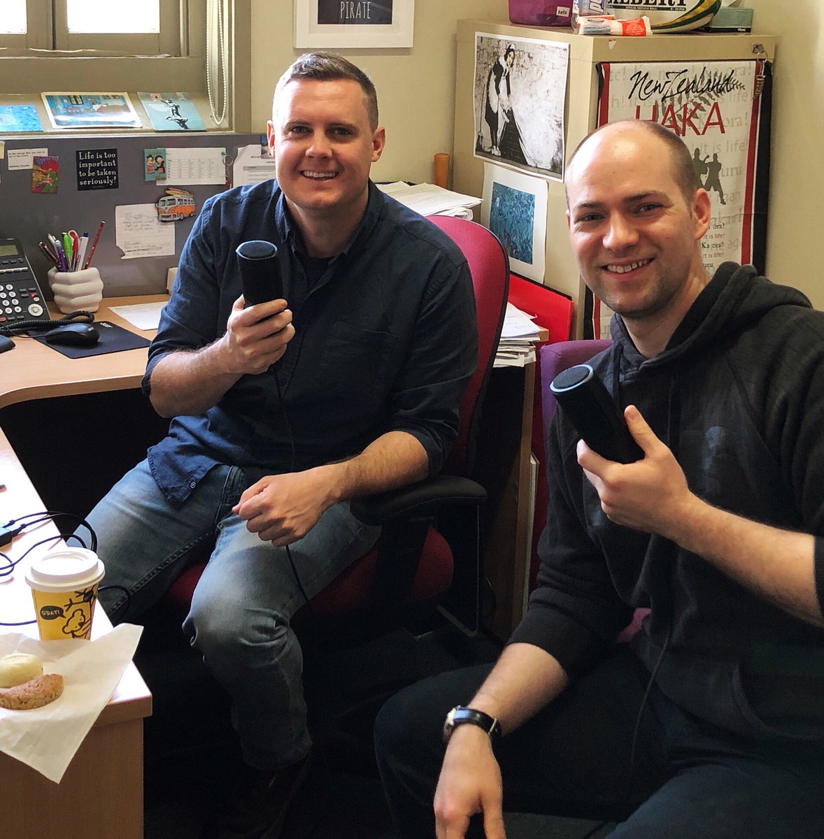 SOWKStoriesPod's tweet photo. What are our producers Ben &amp; Justin up to? Keep an eye out for our next episode to find out!

Make sure you’re subscribed in your podcast app so you never miss an episode!
#socialwork #selfcare #socialcare #socialworker #lcsw #therapist #mentalhealth #socialworkstudent #podcast https://t.co/3c1petSH08