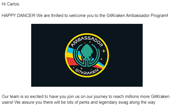 carlosgub's tweet image. This is a nice day, I&apos;m really happy to announce @Gitkraken has selected me to be an ambassador of @GitKraken. This honor motivates me to still working on my events and talks.
#GitKraken #Embassador