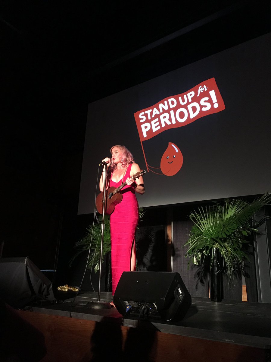 periodmovement's tweet photo. Storm large takes the stage! ❤️ #stateoftheperiod https://t.co/ewCJIJkXrB