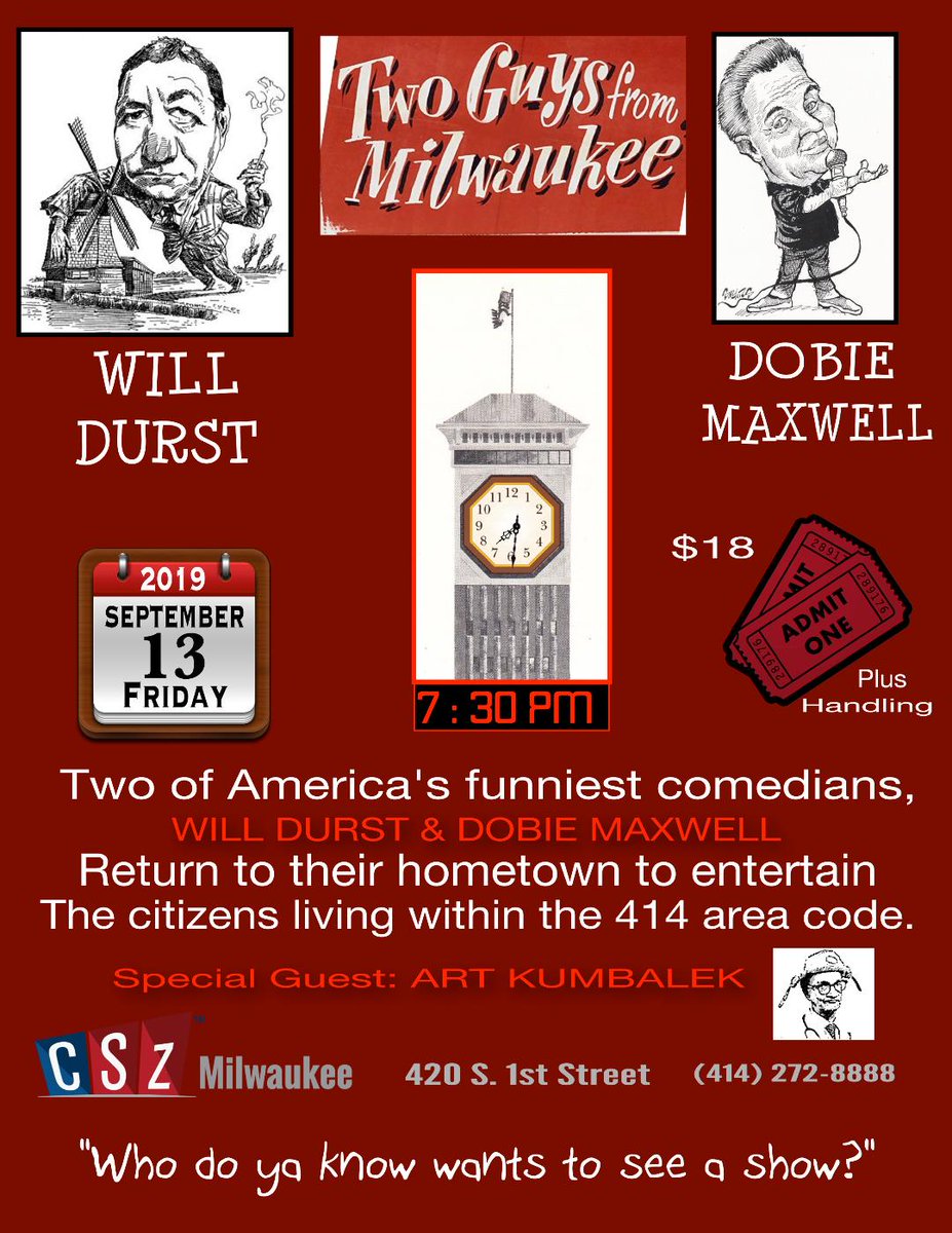 DentedCanDobie's tweet photo. BIG laughs on Friday the 13th with @willdurst! https://t.co/z4daqcgCMr