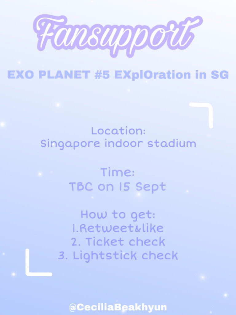CeciliaBaekhyun's tweet photo. Baekhyun&amp;Chen fansupport by @CeciliaBaekhyun

I will be giving out 250 Chen’s double sided fans and 50 Baekhyun’s square paper banner on the concert day!

* rt&amp;like
* ticket check 
* stan check

See you guys on 15 Sept💕
#EXplOrationinSingapore #EXplOrationinSG https://t.co/QRabZZEJie