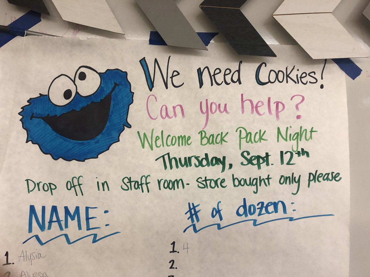 EPS_EvergreenMS's tweet photo. Welcome Back Pack Night! Thank you White/Kemp for your help. Thank you all for helping provide cookies. #takesavillage #EMSTeam https://t.co/kEenDGDd8F