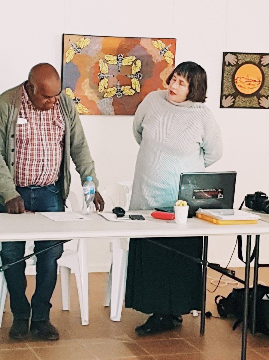 MGNSW's tweet photo. A few highlights from the 1st day of the #ACHAA Conference: #Armidale Aboriginal Cultural Centre Director Daisy William speaks about the centre; Aboriginal Creative Producer Bevan Quinlan talks about his role; Clem Dodd &amp; Wendy Spencer talk about Dharriwaa Elders Group of Walgett https://t.co/KlyM3nt0hJ