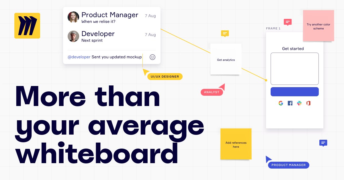 MiroHQ's tweet photo. Try Miro to ideate on a virtual whiteboard, share feedback, create a single source of truth for complex projects, and create amazing products faster. Get started free. https://t.co/X3m0PwUBZo https://t.co/mzXBjH5Lgh