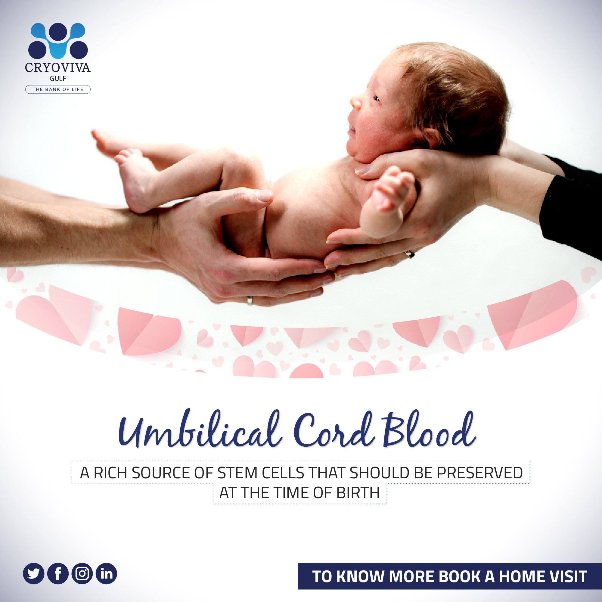 Cryoviva Gulf on X: Your baby's umbilical cord blood is a rich source of  stem cells. Share the gift of love & health with your baby-to-be. Get  Cryoviva Cord Blood Banking. Sign