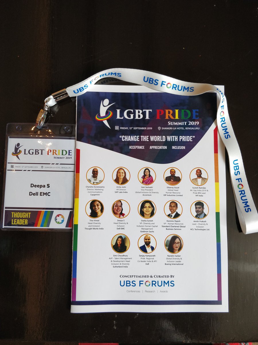 DeepaNarasimhan's tweet photo. Change the world with #pride #LGBT PRIDE SUMMIT 2019. #PRIDEINCLUSION @GuerinSophie @vinitagera @ArchNeha #Iwork4Dell https://t.co/mFLqcdhIWv