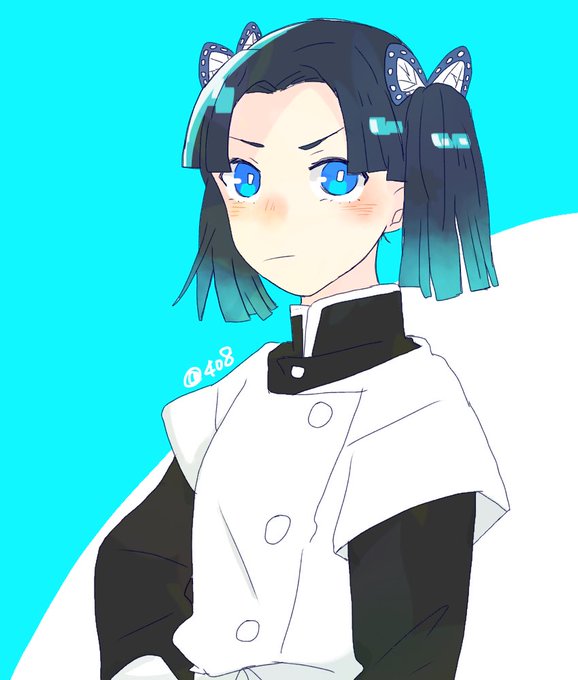 408さんがTwitterに投稿した神崎アオイ(鬼滅の刃)のイラスト。