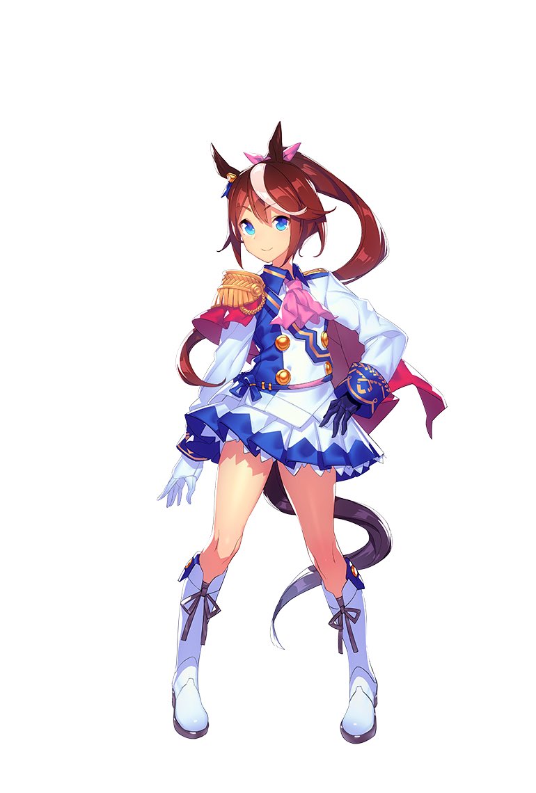 Tokai TeioShe has an unmatched enthusiasm for racing, and may often come off as prideful or cheeky. She works towards impressing the student council president, Symboli Rudolf, and winning the triple crown. Her one-of-a-kind dance, the Teio Step is famous throughout Tracen.
