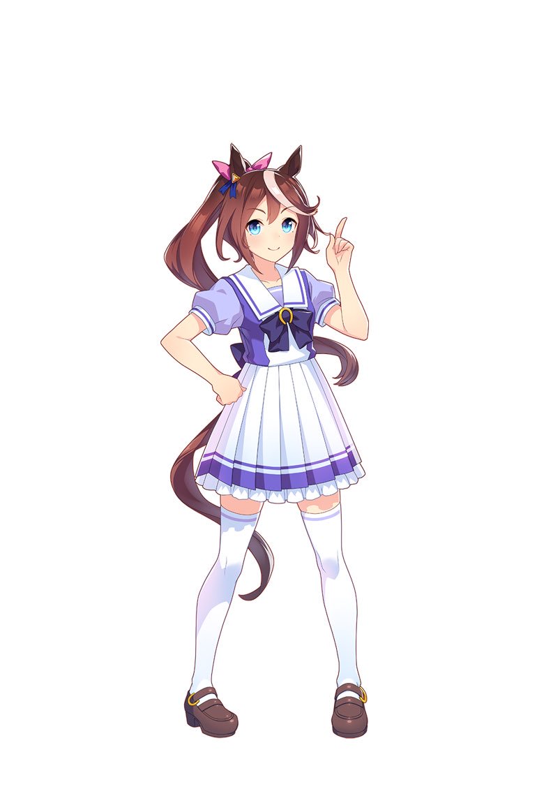 Tokai TeioShe has an unmatched enthusiasm for racing, and may often come off as prideful or cheeky. She works towards impressing the student council president, Symboli Rudolf, and winning the triple crown. Her one-of-a-kind dance, the Teio Step is famous throughout Tracen.