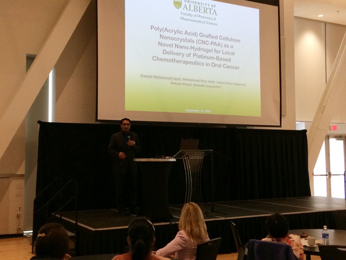 WaleedNeyaz's tweet image. It was an exciting day at #VanNanoDay and great honor to present my recent work at Dr. @ALavasanifar Lab @UAlberta_Pharm I enjoyed the great talks and meeting great minds @NMIN_NCE