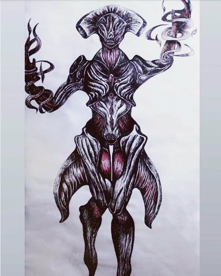 Craft4Geek's tweet photo. Hey c'est Chanthuata ! 
Voici un invocateur de Doom ! C'était trop cool de le dessiner ! ---------
Doom Summoner 
It was really fun drawing him ! 
#Doom #Summoner #doomguy #BFG #ripandtear #demon #gore #blood #demon https://t.co/31oJJGweRF