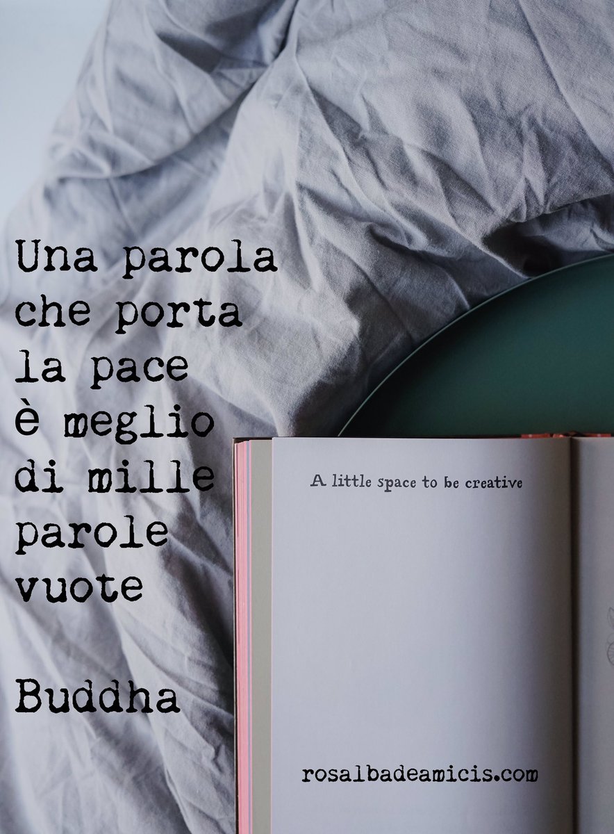 rosideamicis's tweet image. Le parole sceglile! Quelle che pronunci, quelle che scrivi, quelle con cui componi i tuoi pensieri più nascosti.
Crei il tuo mondo a tua immagine e somiglianza...

rosalbadeamicis.com