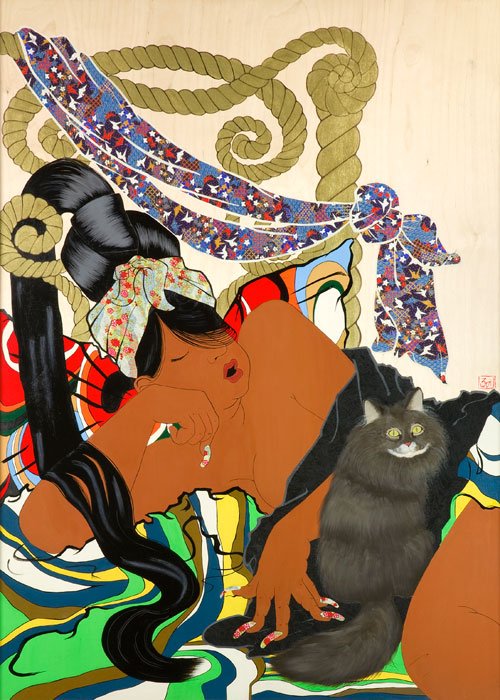 womensart1's tweet image. Africa-American artist Iona Rozeal Brown known for work uniting Japanese Ukiyo-e prints and hip-hop culture #womensart 

#FridayFeeling