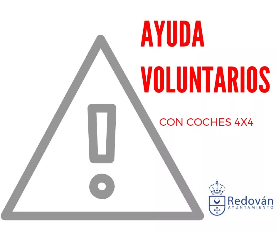aytoredovan's tweet photo. ⚠️ SE NECESITA COLABORACIÓN⚠️

Desde el Ayuntamiento de #Redován pedimos la ayuda de voluntarios que dispongan de vehículos 4x4. Por favor, es necesario en el caso de que haya que evacuar a personas.

Acudid a la jefatura de la Policía Local. https://t.co/Q9zF8ct2c0