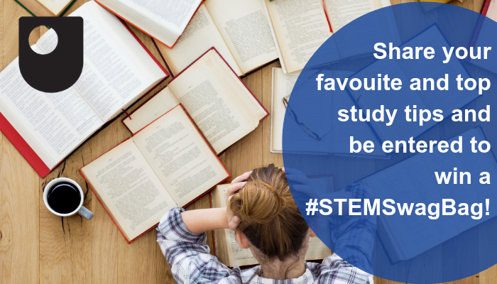 OU_STEM's tweet photo. We are still collecting your top study tips to collate into posts for October! We would like to share one tip per day- that's 31 top tips we need from you for your fellow students. 

Share your tips in the comments and you'll be entered to win a #STEMSwagBag https://t.co/bd3QMX6KkZ
