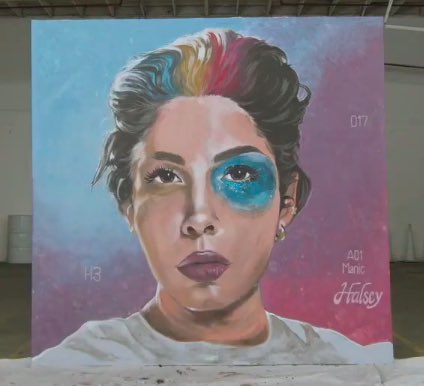HalseyInsiders's tweet photo. I will always be amazed and appreciative of how much effort Halsey puts into the experience with each album. I mean she literally painted for 7.5 hours to reveal the Manic cover art. I’m excited to see what all she has in store 💖 https://t.co/qg71eMLyZC