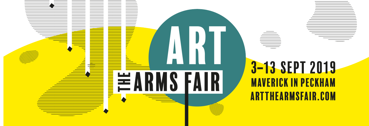 ArtTheArmsFair's tweet photo. 💥LAST CHANCE #ArtTheArmsFair 2019💥

📍 #Safehouse 1&amp;2 - open until 6.30pm
📍 #AMPGallery - until 4
📍 #AMPStudios - until 8

+ charity art auction from 7pm at AMP Studios

NB: Some of our venues are closing a bit earlier than usual for pack up 🧡

https://t.co/2WNTsmxjCF https://t.co/ySvLrr2d8y