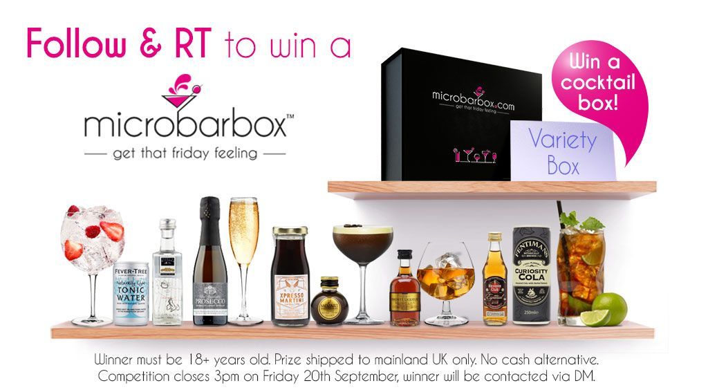 microbarbox's tweet photo. It's #FreebieFriday! #Follow & #RT to #win a Variety #Cocktail #MicroBarBox. Good Luck! #competition #giveaway #FridayFeeling #retweet
Check out the prize here: https://t.co/3HjWZiWvQ9 https://t.co/Kx1YfilCKh