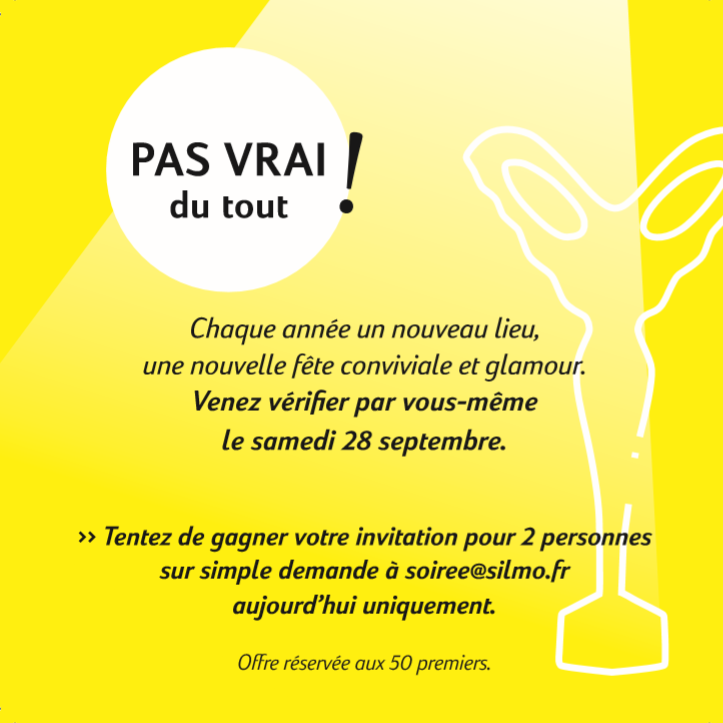 silmoparis's tweet photo. [Éphéméride #SILMOParis]

Surprise du jour ! ✨ Tentez de gagner votre invitation pour deux aux SILMO d'Or ! 👇
#SILMOdOr #Optique #Lunetterie https://t.co/AaWkiSoz7O
