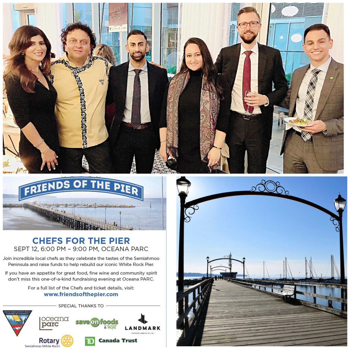 Chef’s for the Pier fundraiser!! An absolute pleasure to support and be a part of organizing this event!!  #HereForThePier #TdWhiteRock <a href="/RajGill91/">Raj Gill</a> <a href="/sunransek/">Suneet Sekhon</a> @GurjivChahil_TD <a href="/AnuBakshi3/">Anu Bakshi</a>