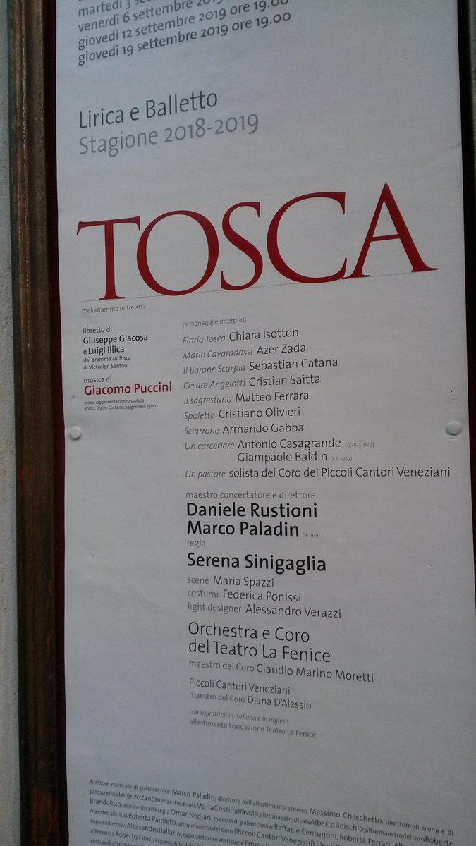 PresseKraemer's tweet photo. #influenceur Dire qu'il faut se rendre à #Venise #Venezia pour direction Exceptionnelle #meravigliosa de #DanieleRustioni #Tosca #Puccini @teatrolafenice Il dirigea à @Festival_dAix #OperaLyon @villedelyon https://t.co/ENUi2jINQn